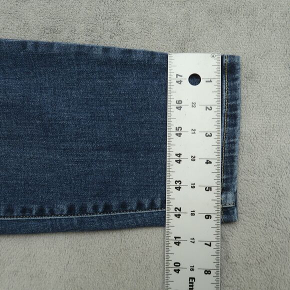 Judy Blue Jeans Juniors 11/30 Blue High-Rise Boyfriend Fit 27" Inseam Destroyed - Picture 5 of 16